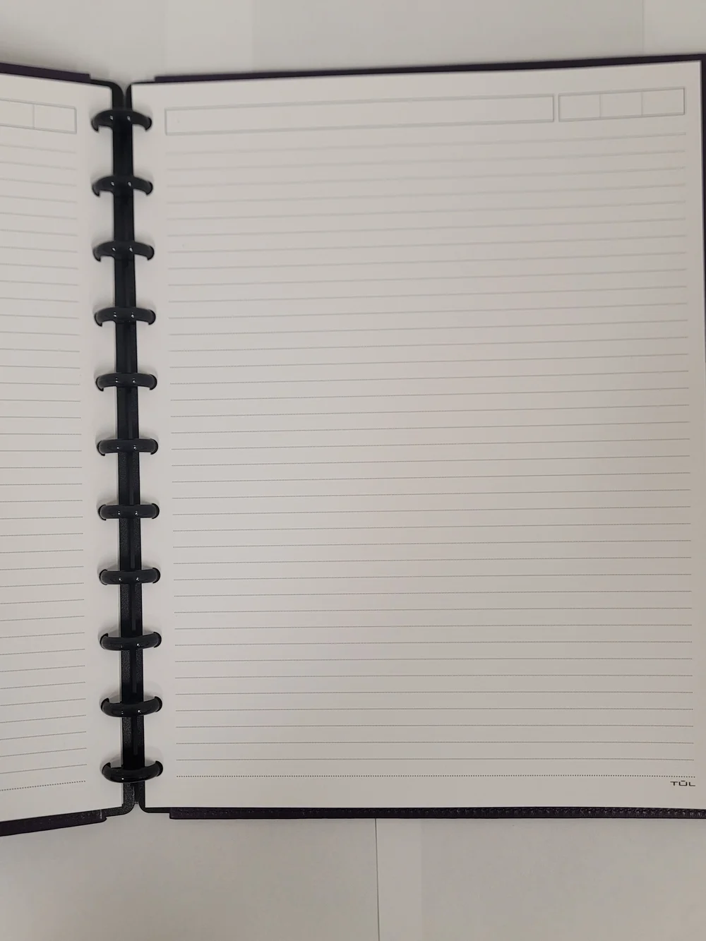 TUL Discbound Notebook Genuine Leather Cover Purple Letter Size